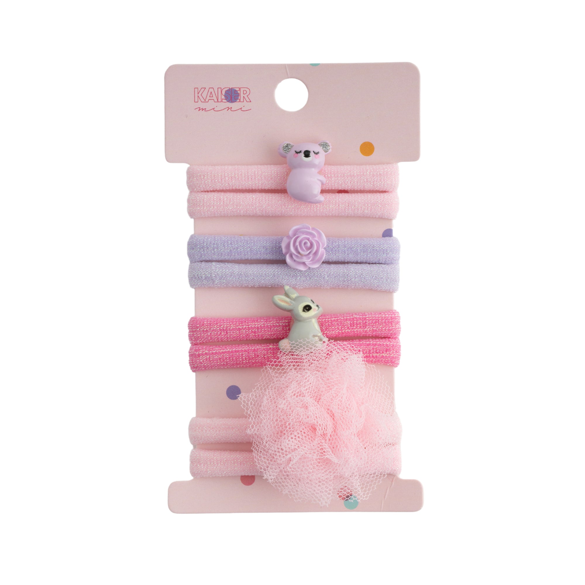 Kids 4pk Novelty Flat Hair Tie Set - KOALA